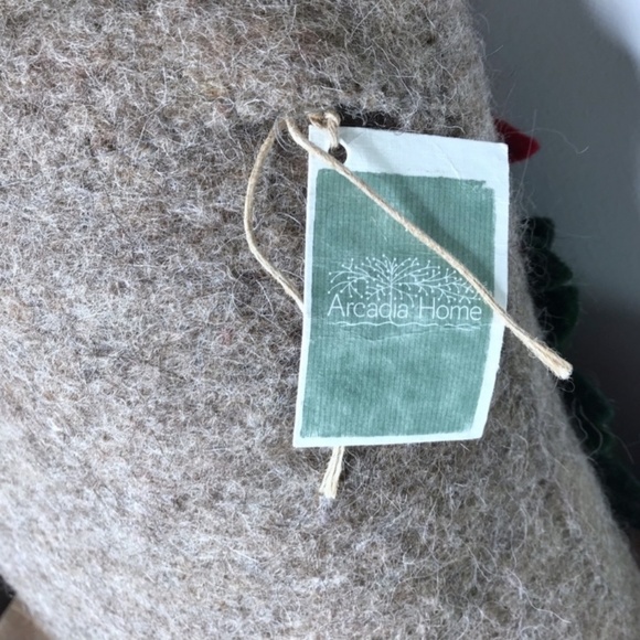 NWT ARCADIA HOME “Joy” Hand Felted Wool Christmas Pillow - Picture 2 of 5